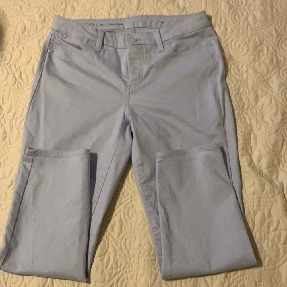 Talbots light grey slim ankle jeans size 8P